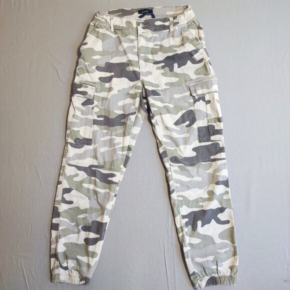 Aeropostale Aero high-rise relaxed jogger cargo pants women's M grey camouflage - Picture 1 of 15